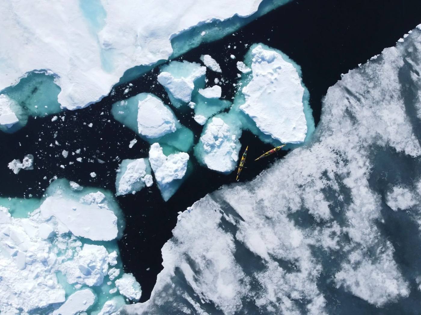 Mark Agnew, motivation adventure speaker, adapts to new ice conditions. 