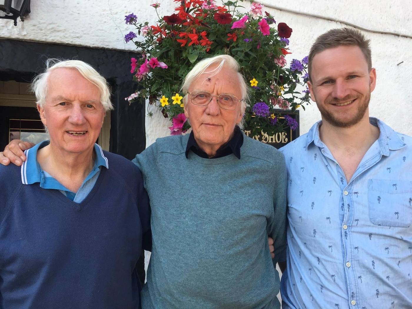 From left: Crispin Agnew (my dad), Ronnie Faux and Mark Agnew (me)