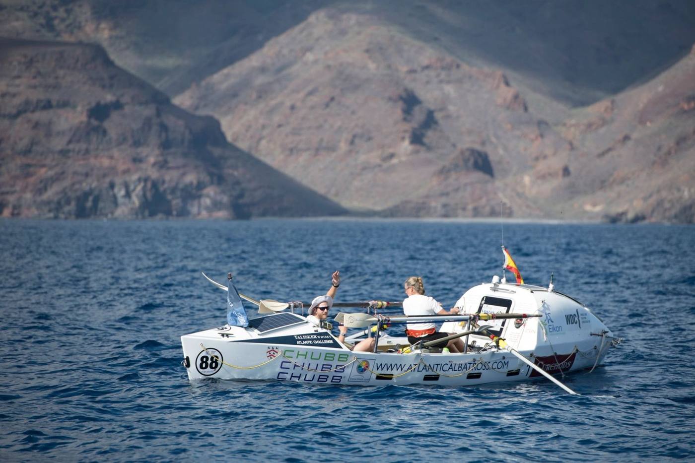 Mark sets off on his second Atlantic rowing attempt. 