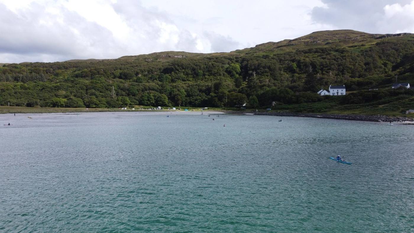 Calgary Bay was a welcome break before pushing on around the headland. 